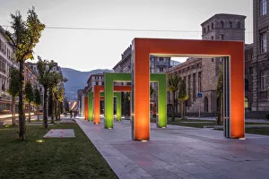 Europe, Italy, La Spezia. The new Piazza Verdi