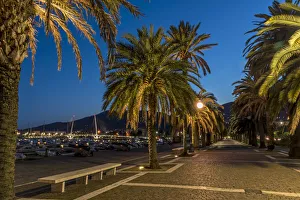 Europe, Italy, La Spezia. The passeggiata Morin by the sea