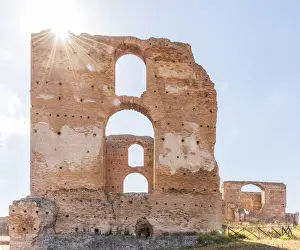 Latium Prints: europe, Italy, Latium. Rome, the thermal complex of the Villa dei Quintili on the Via