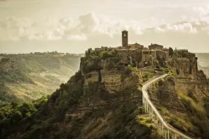 Bagnoregio Prints: Europe, Italy, Lazio. Civita di Bagnoregio in the morning light