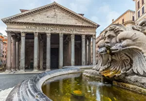 Marble Gallery: Europe, Italy, Lazio, Rome. Pantheon and its square