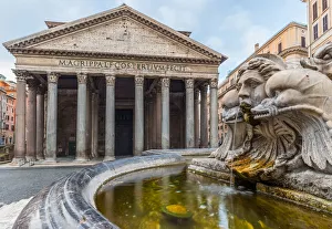 Europe, Italy, Lazio, Rome. Pantheon and its square