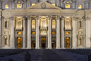 Vatican City Prints: Europe, Italy, Lazio, Rome, Vatican City. Front of St. Peter Basilica