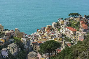 Images Dated 19th March 2020: Europe, Italy, Liguria. The Cinque Terre village of Riomaggiore