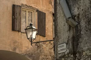 Europe, Italy, Liguria. Fanghetto. A detail in the little village