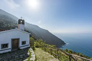 Riomaggiore Prints: europe, Italy, Liguria. the little church of the guardian angels near to Fossola in