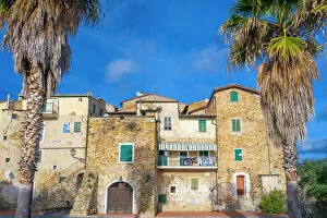 Images Dated 3rd February 2023: Europe, Italy, Liguria. Sasso di Bordighera, a little hamlet in the hills above Bordighera
