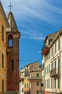 Europe, Italy, Liguria. On the street of Riomaggiore, Cinque Terre