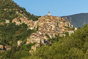 Europe, Italy, Liguria. View of Apricale