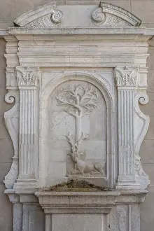 Deer Prints: europe, Italy, The Marches. The fountain of bad weather in Cingoli