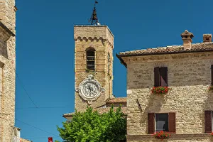 Municipality Prints: europe, Italy, The Marches. The municipality of Cingoli