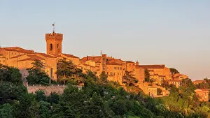 europe, Italy, The Marches. The sunset in Recanati