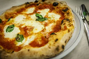 Cook Prints: Europe, Italy, Naples. A freshly baken, true pizza Margherita