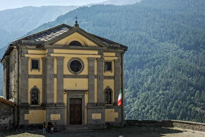 Europe, Italy, Piedmont. The chapel of Fort Fenestrelle near to Turin