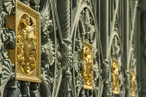 Torino Prints: Europe, Italy, Piedmont. Detail of the enclosure of the Royal palace of Turin