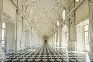 Images Dated 9th November 2016: Europe, Italy, Piedmont. The Galleria Grande of the Venaria reale