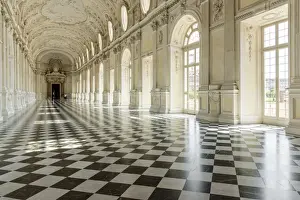Europe, Italy, Piedmont. The Galleria Grande of the Venaria reale