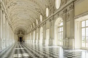 Europe, Italy, Piedmont. The Galleria Grande of the Venaria reale
