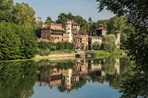 Europe, Italy, Piedmont. the medieval castle of the Valentino park in Turin