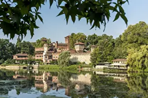 Castello Prints: Europe, Italy, Piedmont. the medieval castle of the Valentino park in Turin