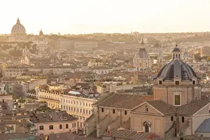 Europe, Italy, Rome. Scenic view from the Vittoriano over the town towards St