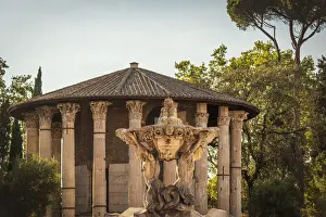 europe, Italy, Rome. The temple of Hercules Victor on the Forum Boarium