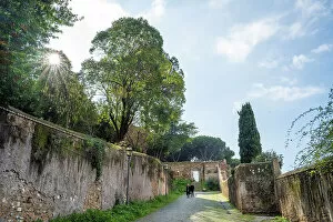 Images Dated 2nd March 2023: Europe, Italy, Rome. Walking down from the Aventine hill on an ancient footpath