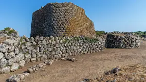 Europe, Italy, Sardinia. The archeologic site of Nuraghe Losa, a prehistoric building