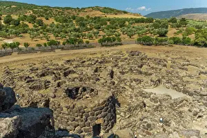 Nuraghe Prints: Europe, Italy, Sardinia. The archeological site of Barumini, Unesco World Heritage