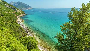 Images Dated 8th September 2022: Europe, Italy, Sardinia. The beach of Cala Fuili