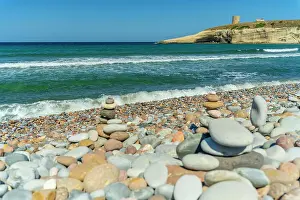 Pebbles Prints: Europe, Italy, Sardinia. The beach of Santa Caterina di Pittinuri