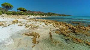 Images Dated 8th September 2022: Europe, Italy, Sardinia. The coast of the natural reserve of Biderosa near to Orosei