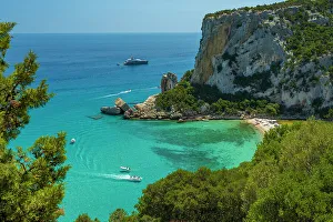 Images Dated 8th September 2022: Europe, Italy, Sardinia. View of Cala Luna