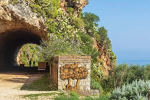 Europe, Italy, Sicily. The entrance of the Nature Reserve of the Zingaro