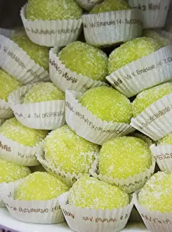 Candy Prints: Europe, Italy, Sicily, Erice, Small delicacies made up of almonds and pistachio filling