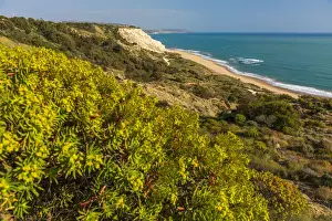 Europe, Italy, Sicily. The Nature Reserve of Torre Salsa with its sandy beach
