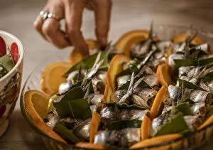 Images Dated 20th June 2022: europe, Italy, Sicily. Palermo, traditional sarde beccafico prepared during a cooking course