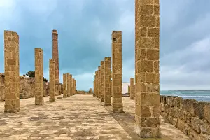Tonnara Prints: Europe, Italy, Sicily. The remains of the ancient Tonnara of Vendicari