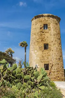 Watch Tower Prints: europe, Italy, Sicily. Torre Saurella (or Sorella)
