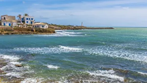 europe, Italy, Sicily. The village of Torretta Granitola