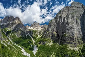 Brenta Prints: Europe, Italy, Trentino. The Brenta Dolomites near to Molveno