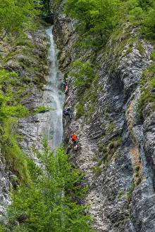 Climb Prints: Europe, Italy, Trentino. The waterfall of Ballino and its via ferrata