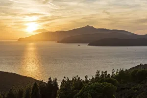 europe, Italy, Tuscany, Elba Island, a view from the hike on Capoliveri Peninsula