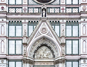 Tuscany Prints: Europe, Italy, Tuscany, Florence, Basilica di Santa Croce Exterior