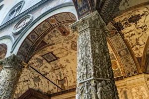 Images Dated 21st June 2017: Europe, Italy, Tuscany, Florence, Palazzo Vecchio Courtyard