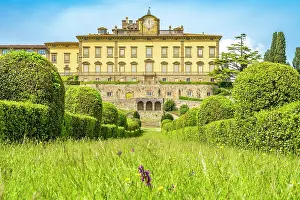 Construction Prints: Europe, Italy, Tuscany. Florence area. Torre a Cona wine estate and villa