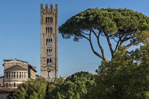 Lucca Prints: Europe, Italy, Tuscany. Lucca, view towards the cathedral