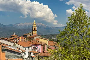europe, Italy, Tuscany. View of Tendola in Lunigiana