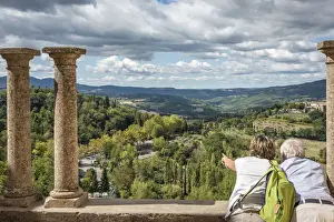 Europe, Italy, Umbria. View from Todi over the surrounding landscape