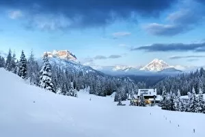 Agordino Gallery: Europe, Italy, Veneto, Belluno. Winter at the Duran pass, Dolomites